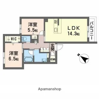 クレア大泉【1階】の間取り