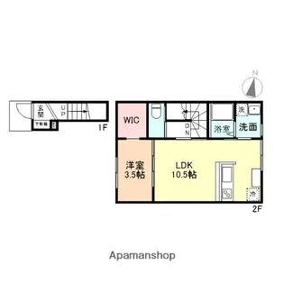 DIECI A棟【2階】の間取り