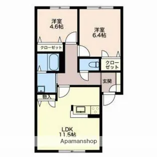 パストラルキノシタⅡA【1階】の間取り