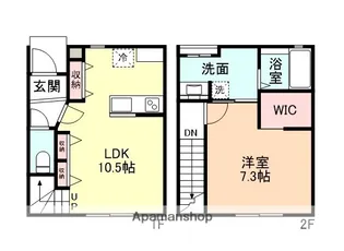 ジオコート吉島 A【103号室】の間取り
