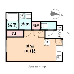 LUCASA【102号室】の間取り