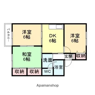ヌーベル山口B棟【203号室】の間取り