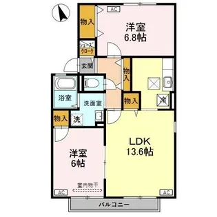 ヴィラ・アネシス E棟【1階】の間取り