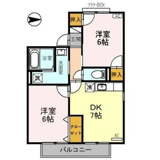 トゥインクル根塚【2階】の間取り