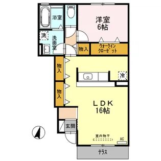 ルミエール ウィス【1階】の間取り