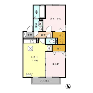 リビングタウン上堀 B【1階】の間取り