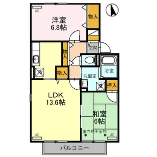 ヴィラ アネシス G棟【2階】の間取り