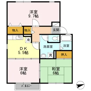 ヴィラ・アネシス B棟【202号室】の間取り