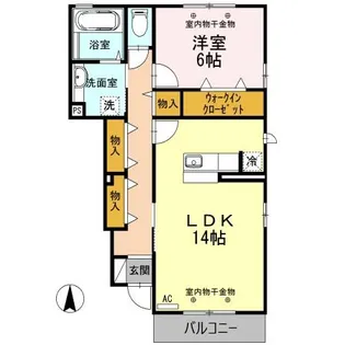 ジュネス向新庄ⅡB【1階】の間取り