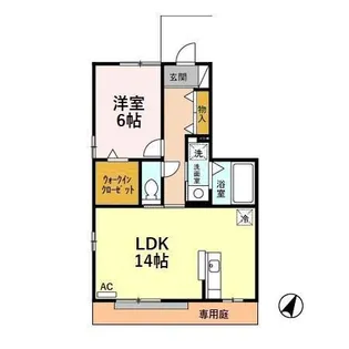 ルシエルⅡ A【1階】の間取り