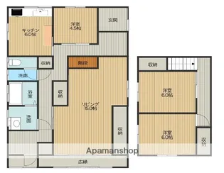 富山県黒部市三日市【一戸建】の間取り