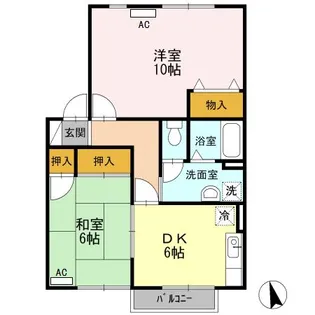 ヴィラ アネシス C棟【2階】の間取り