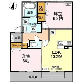 ロミオ・グレース B【1階】の間取り