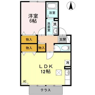 セジュール ミンク【1階】の間取り