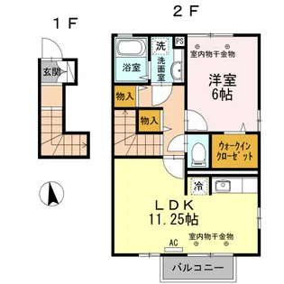 ラ・フェルマータ山室 B【2階】の間取り
