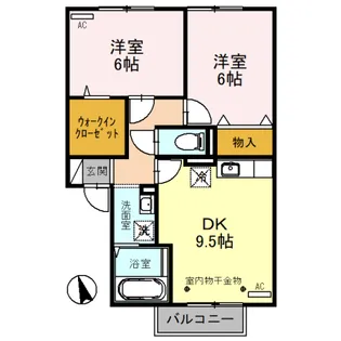グラン ルミエール A【2階】の間取り