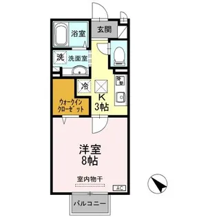 ジュネス下新【1階】の間取り