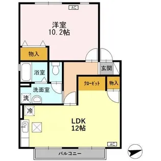 ヴィラ・アネシス D棟【1階】の間取り