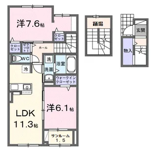 リヒトミューレ【3階】の間取り
