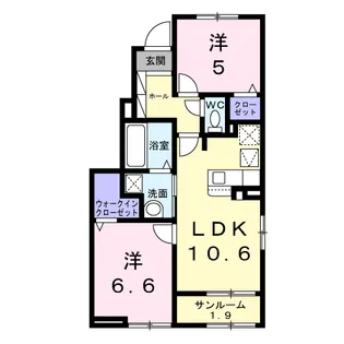 スリージェメゾン Ⅱ【1階】の間取り