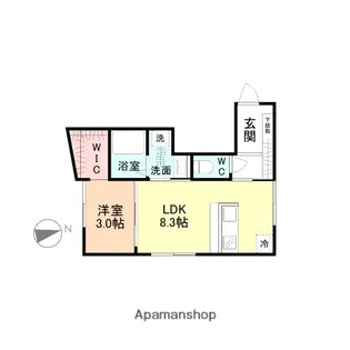 富山県富山市牛島本町2丁目【アパート】の間取り