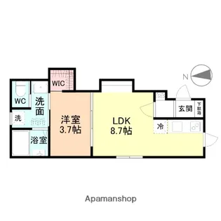 富山県富山市牛島本町2丁目【アパート】の間取り