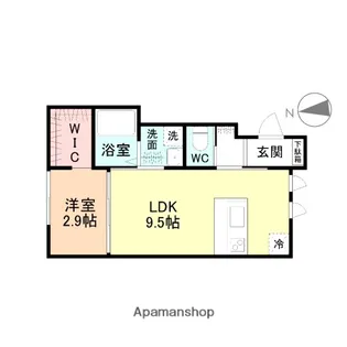 富山県富山市牛島本町2丁目【アパート】の間取り