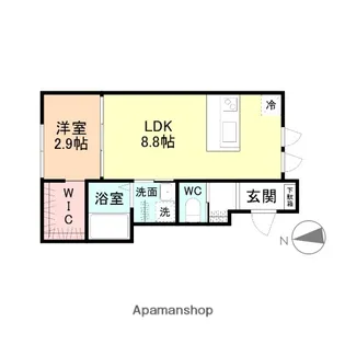 富山県富山市牛島本町2丁目【アパート】の間取り
