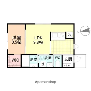 富山県富山市牛島本町2丁目【アパート】の間取り