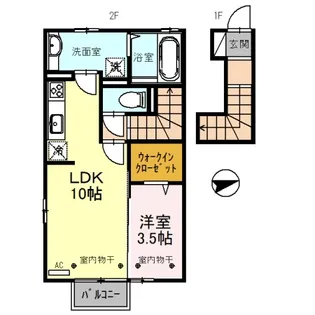 クレール 山室【2階】の間取り