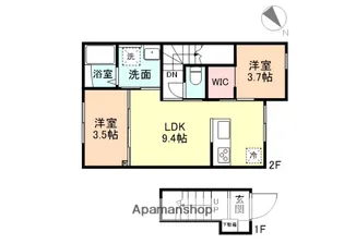 EDGEMOMENT下堀 B棟【2階】の間取り