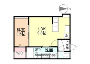 INTEGLAL MELLOW【104号室】の間取り