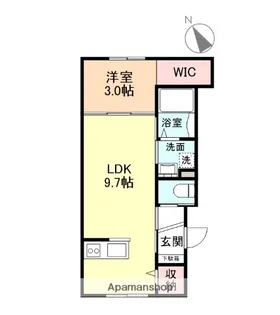 NEO 五福 A棟【103号室】の間取り