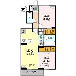 コーネル久方II【1階】の間取り