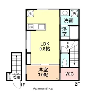 HELIOS中川原ドゥ【2階】の間取り