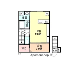 HELIOS中川原ドゥ【2階】の間取り