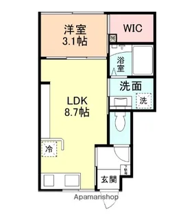 INTEGRAL凪【103号室】の間取り