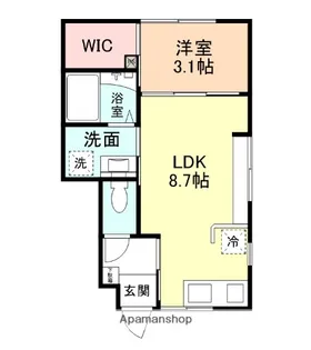 INTEGRAL凪【106号室】の間取り