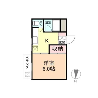 パインパレス上飯野【102号室】の間取り