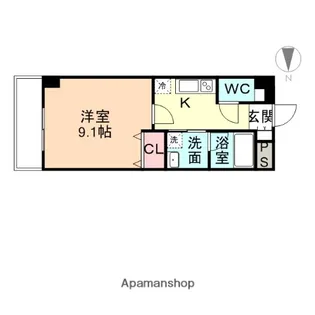 フロンティアイースト【208号室】の間取り