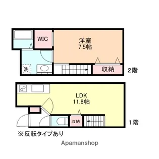 コンフォート神明【102号室】の間取り