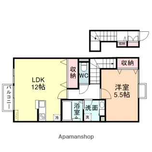 PLAZA下轡田【2階】の間取り