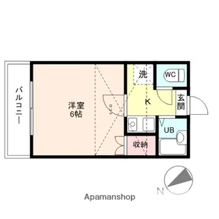 フジパレス石金【104号室】の間取り