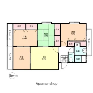 ファインガーデン光陽【3階】の間取り