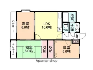 コスモス南【1階】の間取り