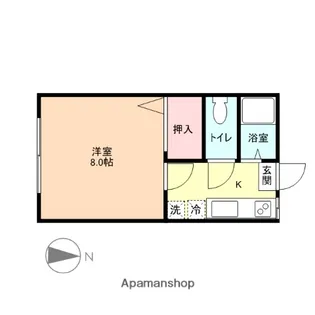 アポロ中谷【2C号室】の間取り