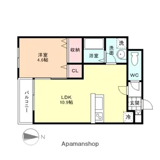 ソアヴィータ五福公園【103号室】の間取り
