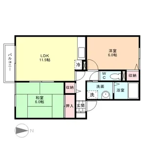 パールハイツ【203号室】の間取り