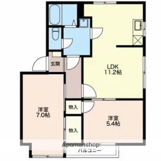 ラプラスモア佐藤【2階】の間取り