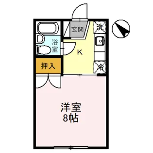 プレジールけやき台【102号室】の間取り